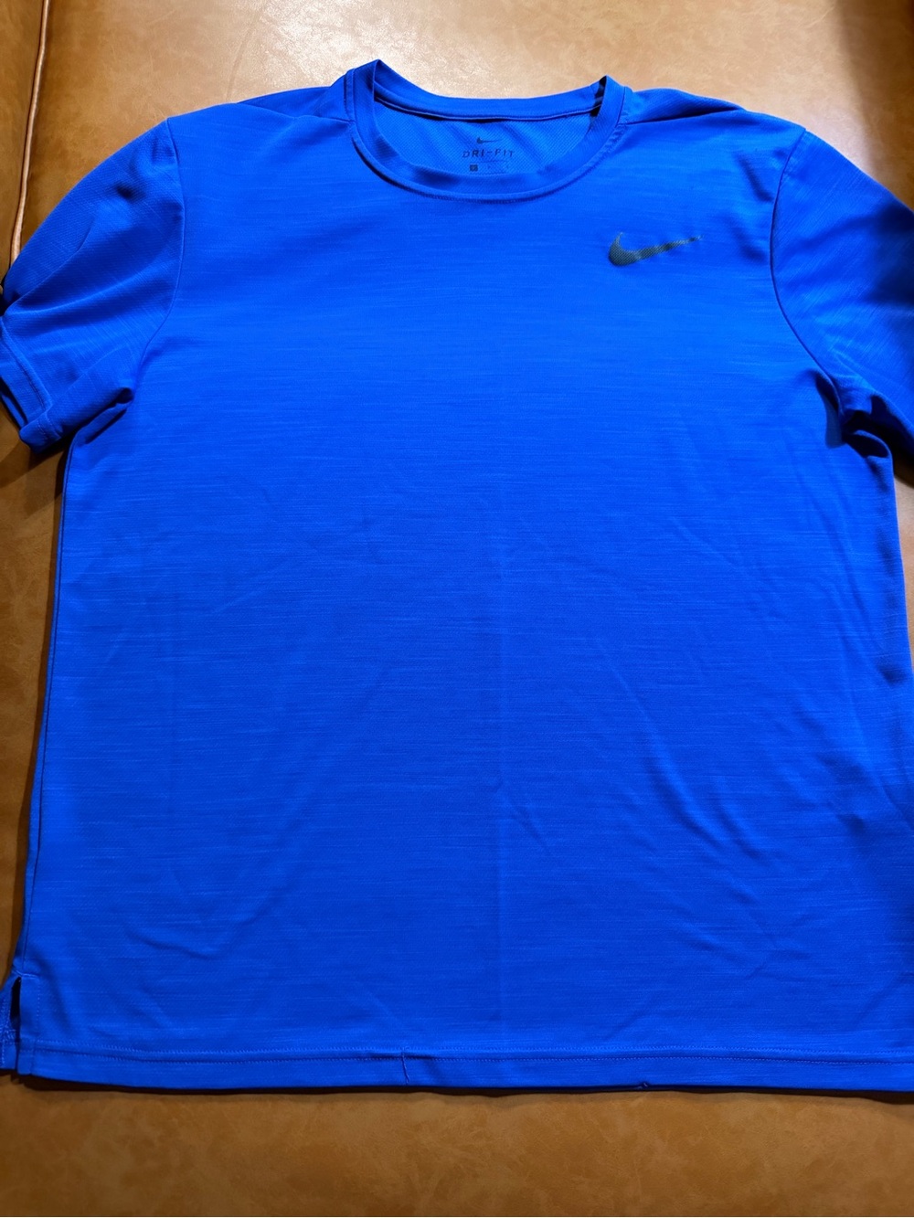 Nike Men’s Short Sleeve Dri-FIT Tee - Blue with Black Swoosh